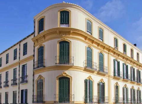 Fachada de la Casa Natal de Picasso en Plaza de la Merced, Málaga
