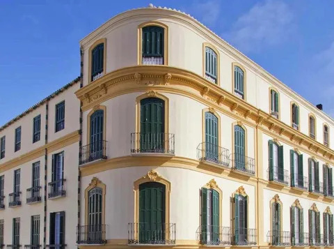 Facade of the Picasso birthplace museum on Plaza de la Merced, Malaga